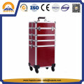 Coiffeur Rouge Aluminium Maquillage Cosmétique Trolley Case